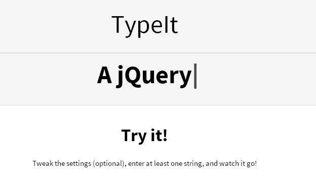  jQuery打字机插件typeit.js