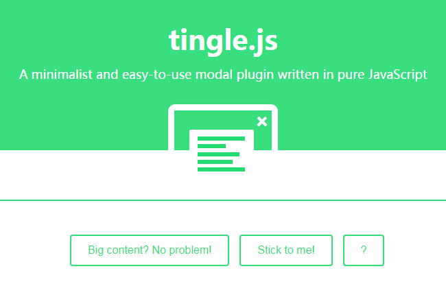 JS模态窗口插件tingle.js