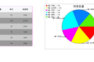 html5绘制的用户数据表格与饼状图形效果源码