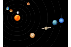 纯CSS3绘制的太阳系行星动画运动轨迹效果源码