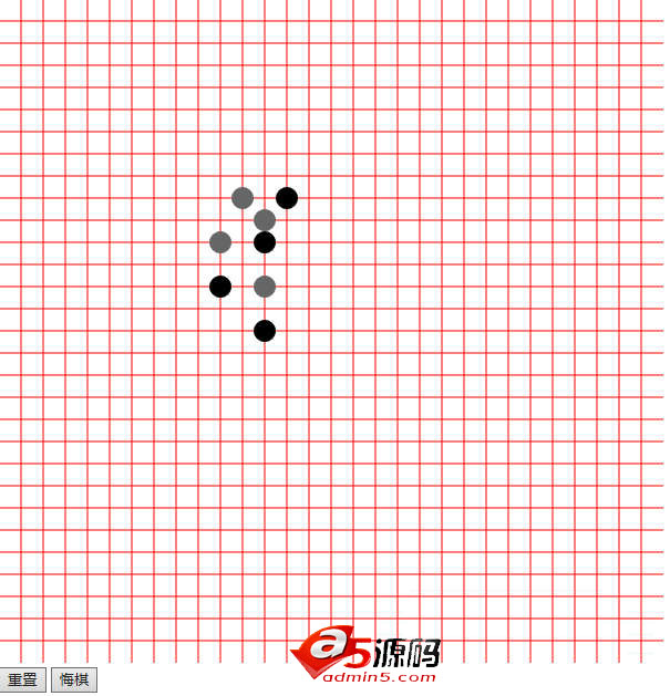 HTML5 canvas简单五子棋小游戏