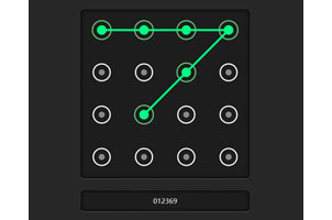 jQuery手机图案密码锁设置代码