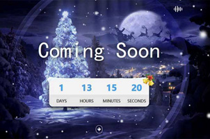 html5带音乐背景的圣诞节倒计时页面特效