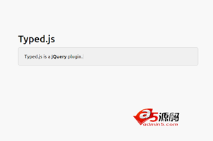jquery文字模拟打印机打印效果插件Typed.js