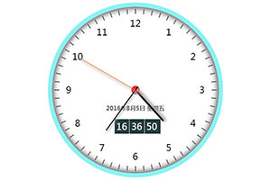jQuery年月日星期数字日期时间跟指针一体时钟代码