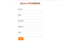 jQuery+CSS3表单验证代码