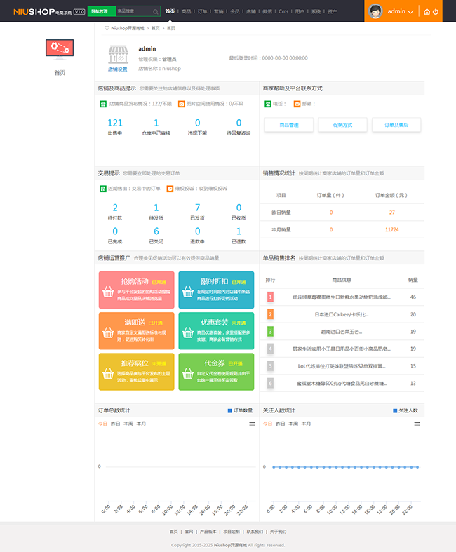 NIUSHOP开源商城系统