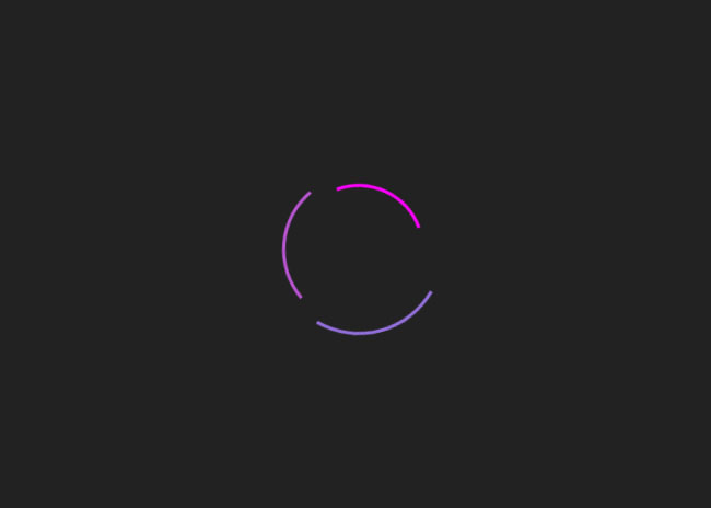 纯CSS3彩色旋转加载动画特效