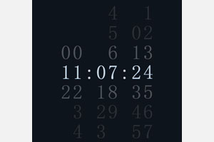 js css3数字时钟时分秒代码