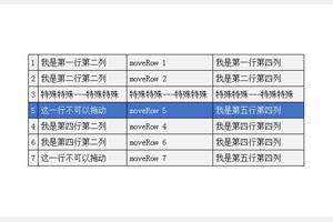 jQuery表格列表拖动排序代码