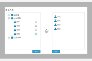 jQuery左侧人员添加到右侧联系人