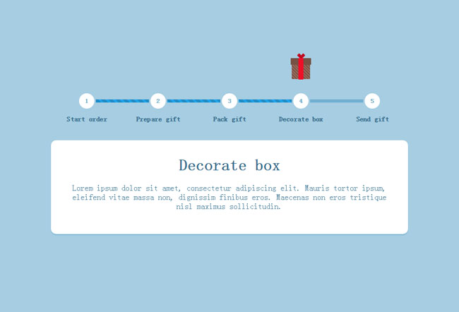 纯CSS3商品订单步骤流程代码