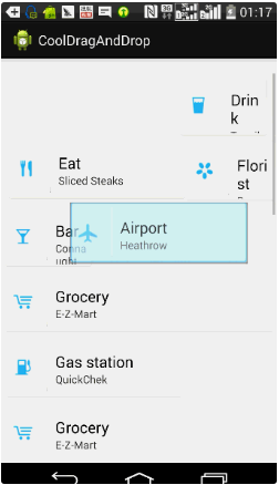 Android 类google keep拖动排序效果 