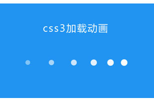 CSS3白色圆点加载动画特效