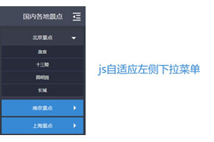 js自适应左侧下拉菜单代码