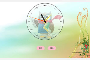 html5 canvas猫头鹰时钟代码