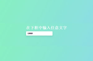 CSS3键盘输入放大显示特效