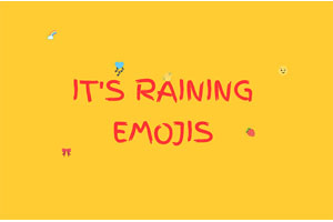 HTML5下雨Emoji表情动画特效