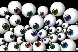 HTML5 Canvas眼睛跟随鼠标特效