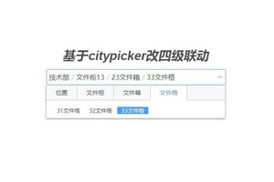 基于citypicker四级联动菜单代码