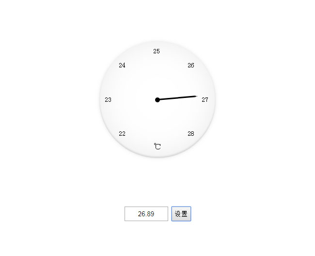  jQuery+CSS3圆形温度计代码
