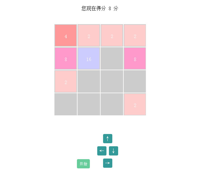  jQuery 2048数字游戏代码