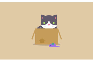 纯CSS3绘制盒子猫和老鼠特效