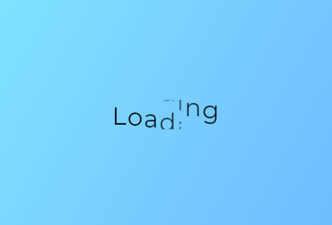  纯CSS3 Loading文字加载动效