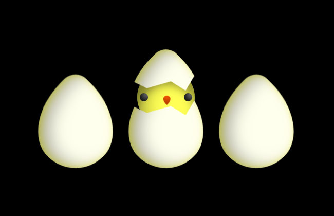 CSS3鼠标悬停鸡蛋破壳特效