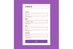 js会员注册表单验证代码