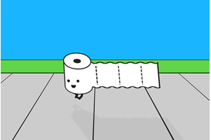 CSS3厕纸奔跑动画特效