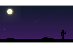 CSS3夜光下的沙漠场景特效