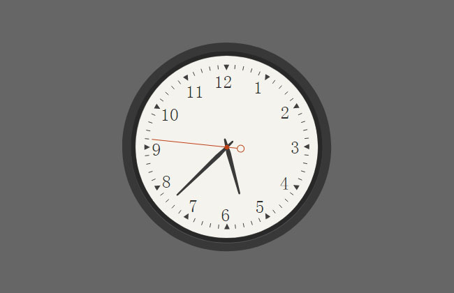  HTML5 SVG本地时钟代码