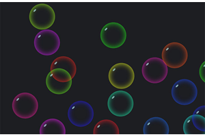 JS彩色气泡移动碰撞特效