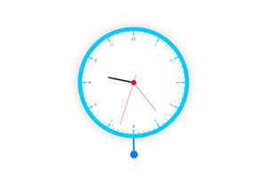 圆形的摇摆时钟CSS3特效