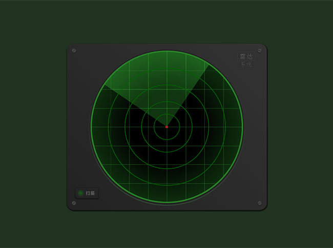  CSS3科技雷达扫描动画特效